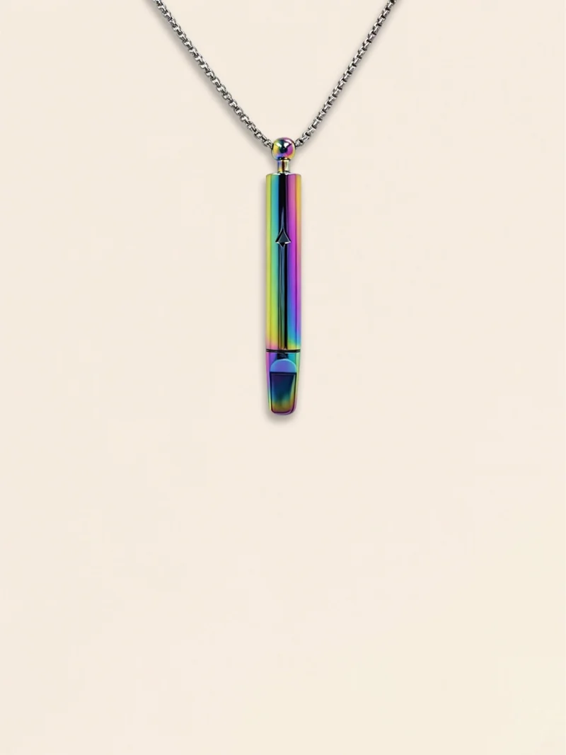 Triangular hole necklace