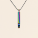 LAMKHOO Triangle-Vent Flat-Tip Necklace - Rainbow
