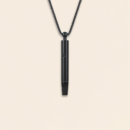 LAMKHOO Triangle-Vent Flat-Tip Necklace - Black
