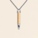 LAMKHOO Adjustable Airflow Flat-Tip Breathing Necklace - Elegant Maple