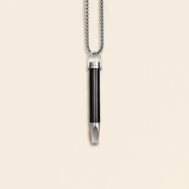 LAMKHOO Adjustable Airflow Flat-Tip Breathing Necklace