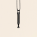 LAMKHOO Adjustable Airflow Round-Tip Breathing Necklace - Black